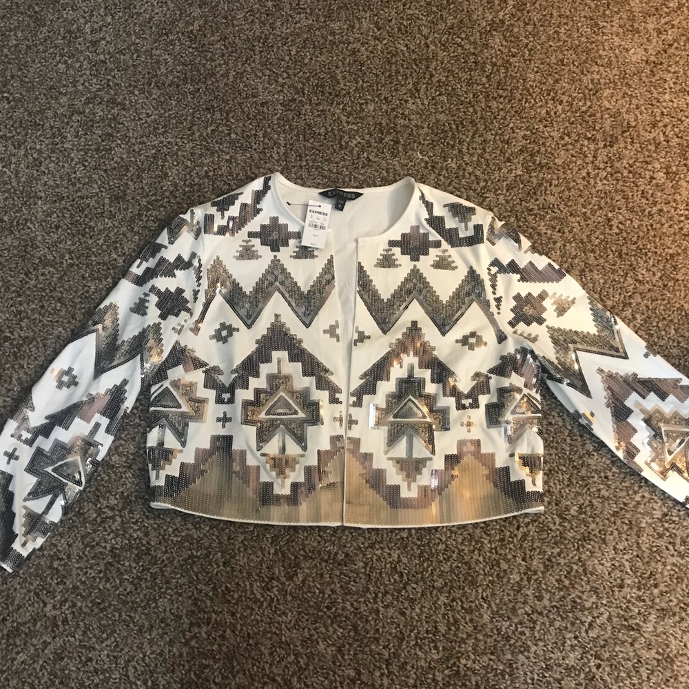 Sequined dressy jacket